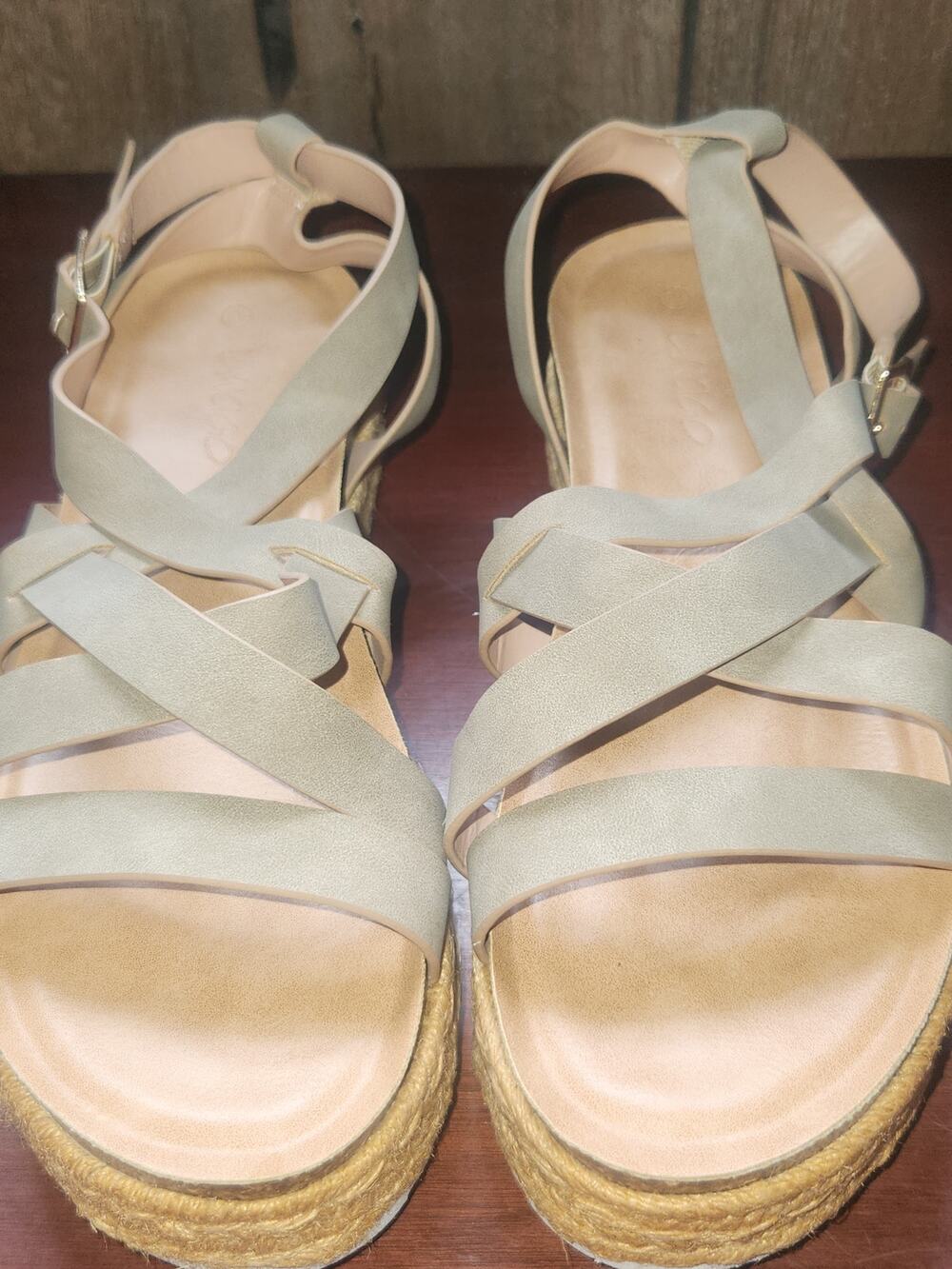 Woven Platform Espadrille Sandals Women's Size 7.5